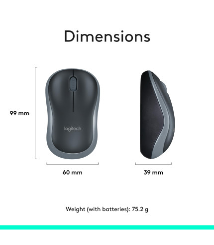 Logitech MK270 Wireless Keyboard And Mouse Combo For Windows, 2.4 GHz Wireless, Compact Mouse, 8 Multimedia And Shortcut Keys, For PC, Laptop - Black 