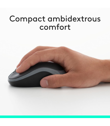 Logitech MK270 Wireless Keyboard And Mouse Combo For Windows, 2.4 GHz Wireless, Compact Mouse, 8 Multimedia And Shortcut Keys, For PC, Laptop - Black 