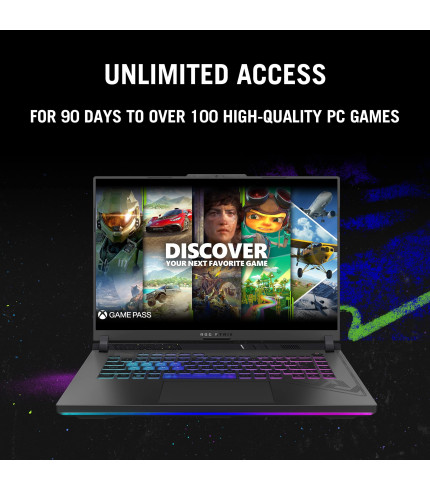 ASUS ROG Strix G16 (2024) Gaming Laptop, 16 16:10 FHD 165Hz Display, NVIDIA GeForce RTX 4060, Intel Core i7-13650HX, 16GB DDR5, 1TB PCIe Gen4 SSD, Wi-Fi 6E, Windows 11, G614JV-AS74 